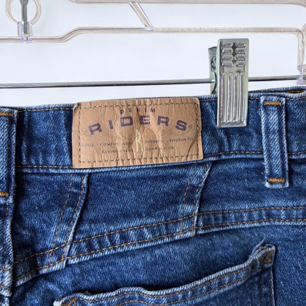 Vintage 90s Riders by Lee High Waisted Mom Jeans Size 6M Tapered Leg Blue Wash - Picture 4 of 8
